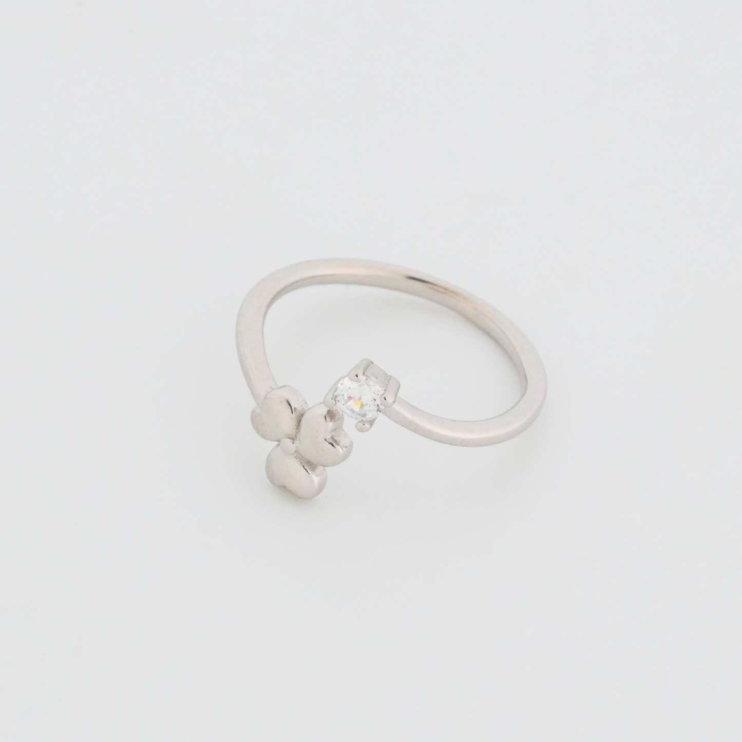 Clover Rhodium Toe Rings