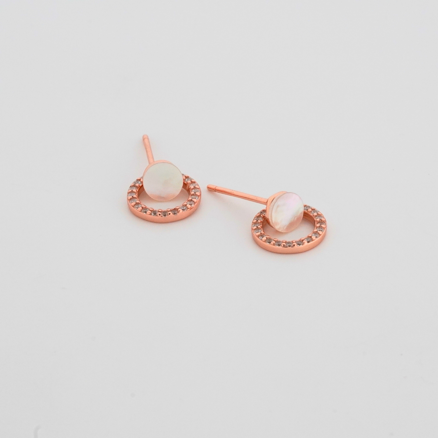 Twain Rhodium & Rose Gold Earrings