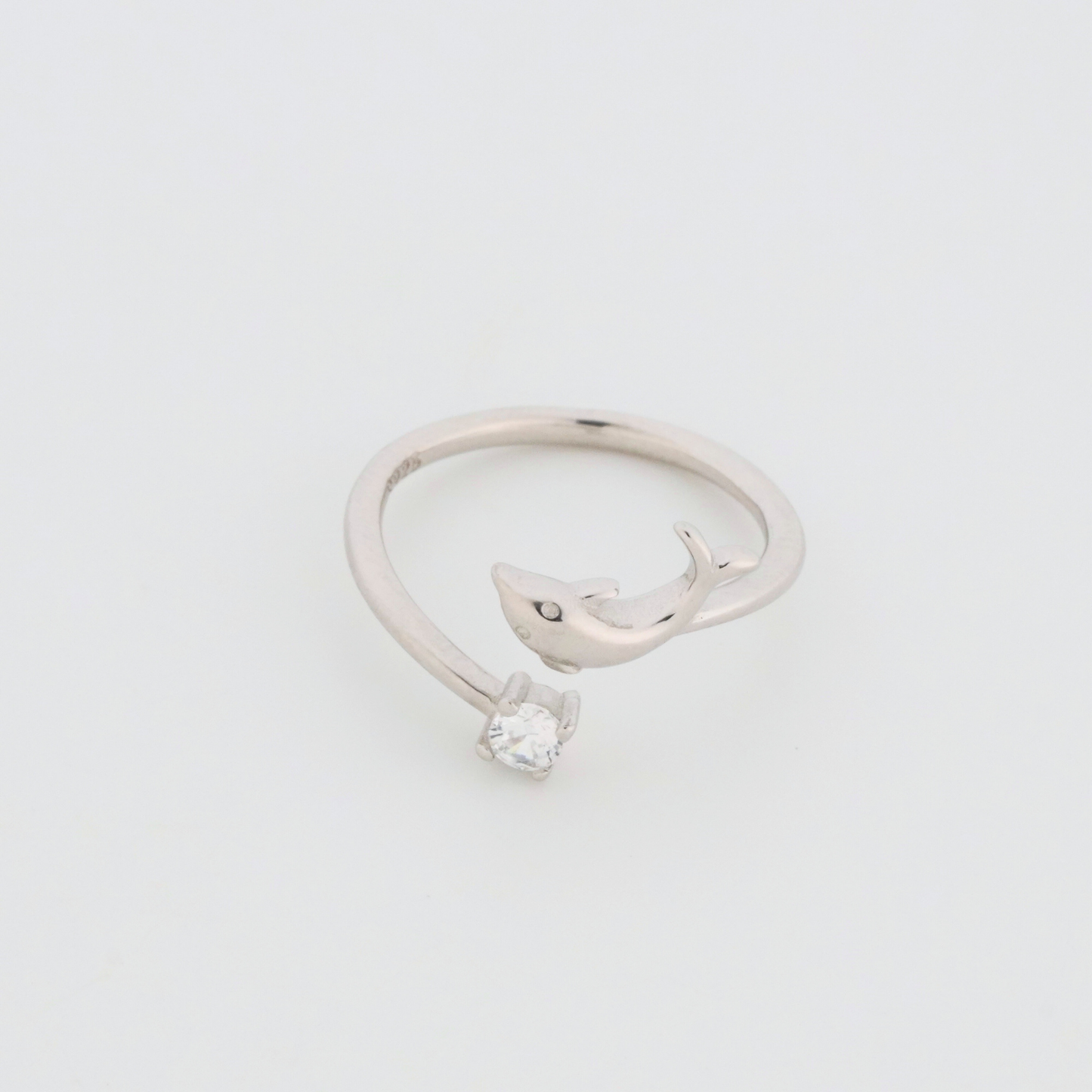 Dolphin Rhodium Toe Rings