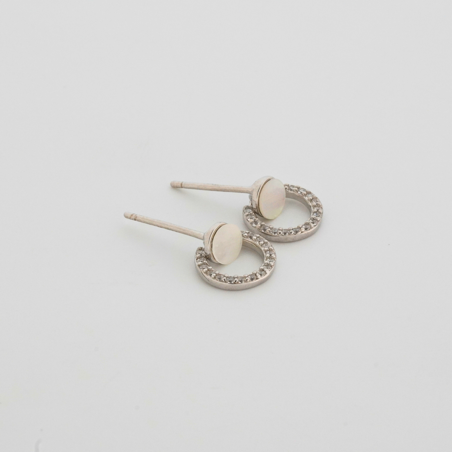 Twain Rhodium Earrings