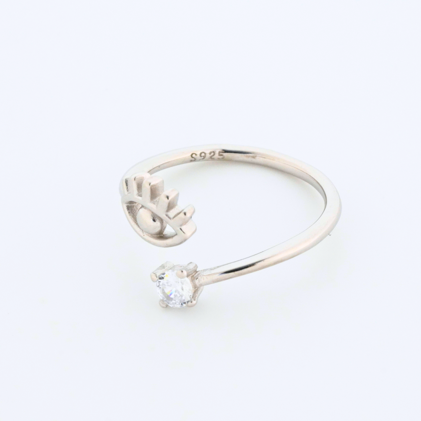 Eyes and Gems Rhodium Toe Rings