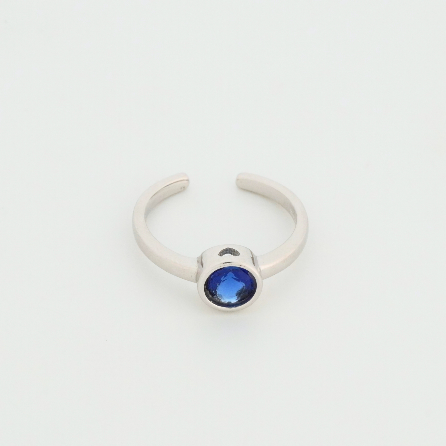 Blue Singularity Rhodium Toe Ring