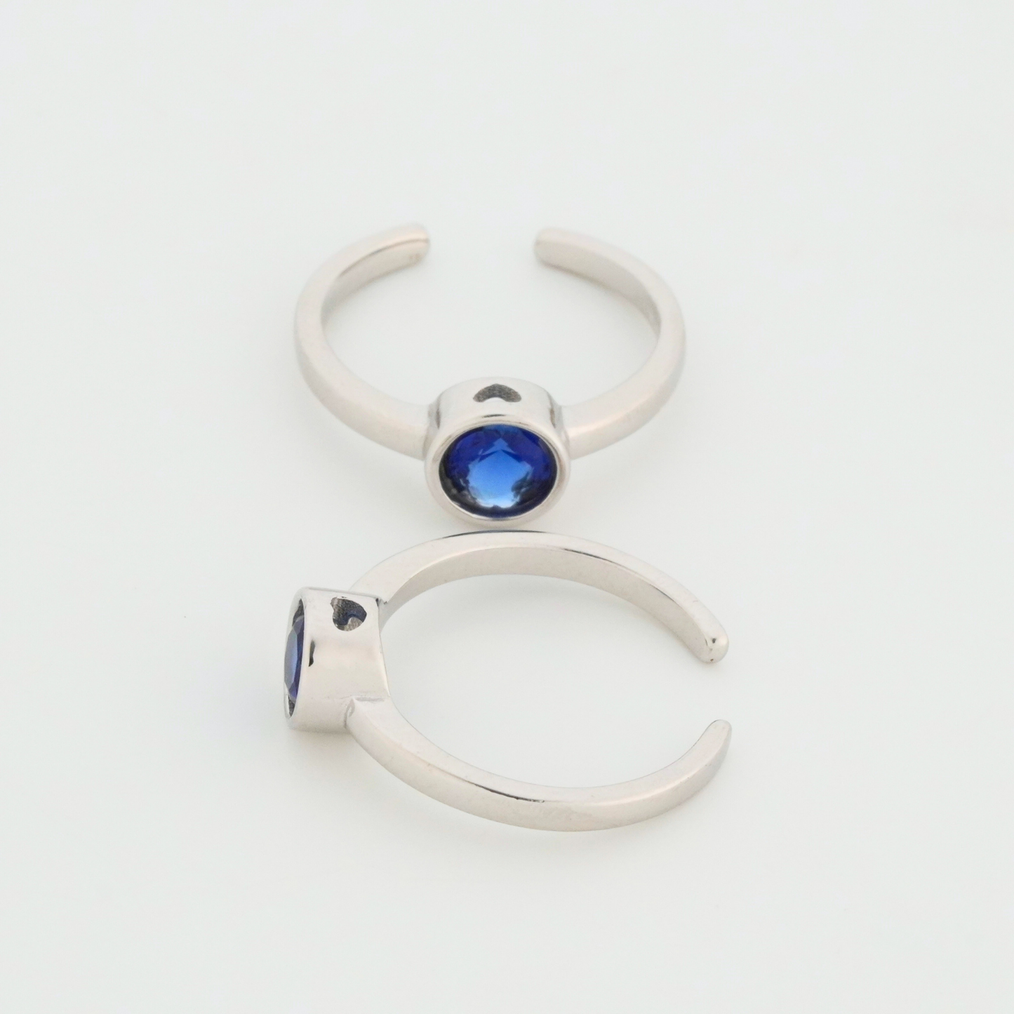 Blue Singularity Rhodium Toe Ring