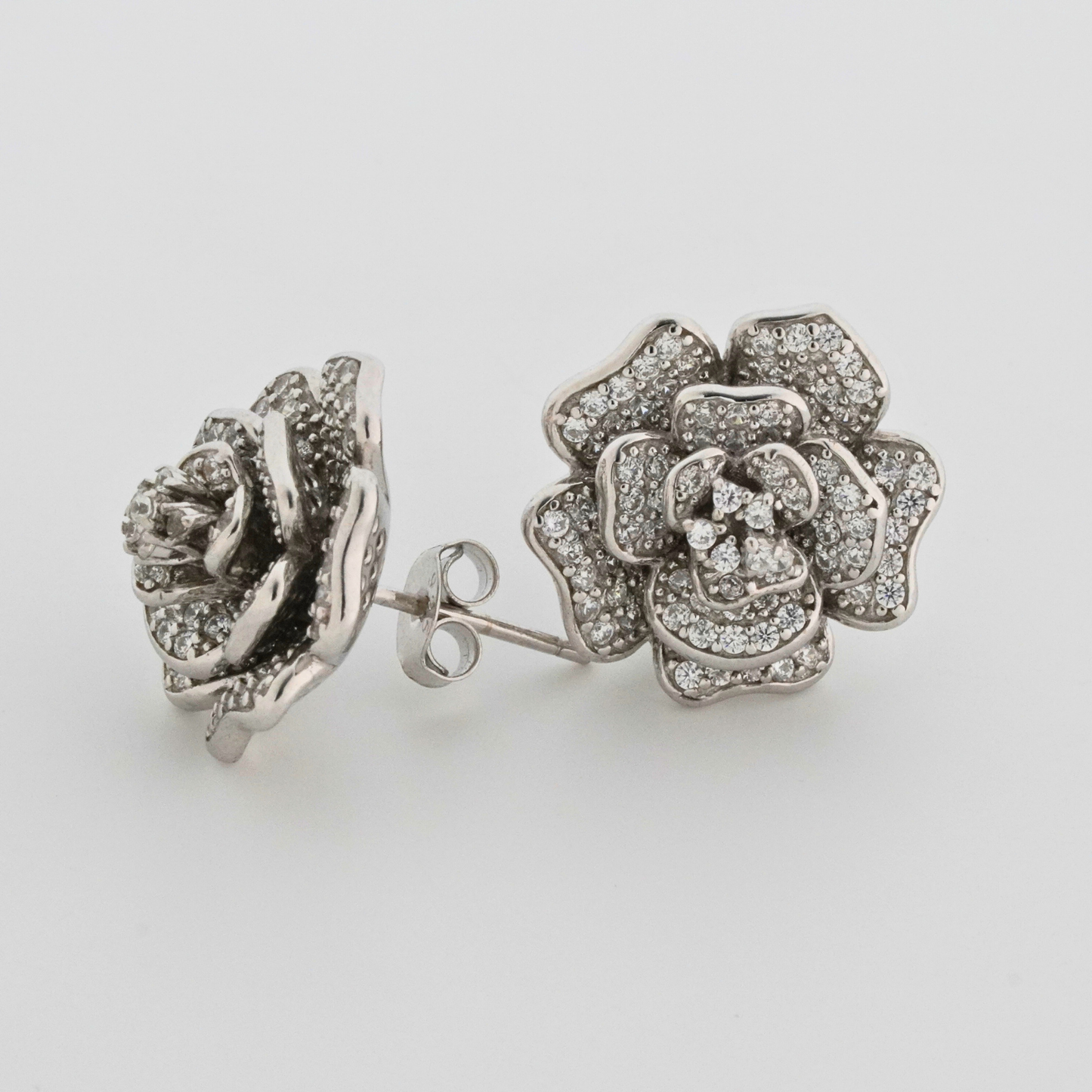 Bloom Rhodium Earrings