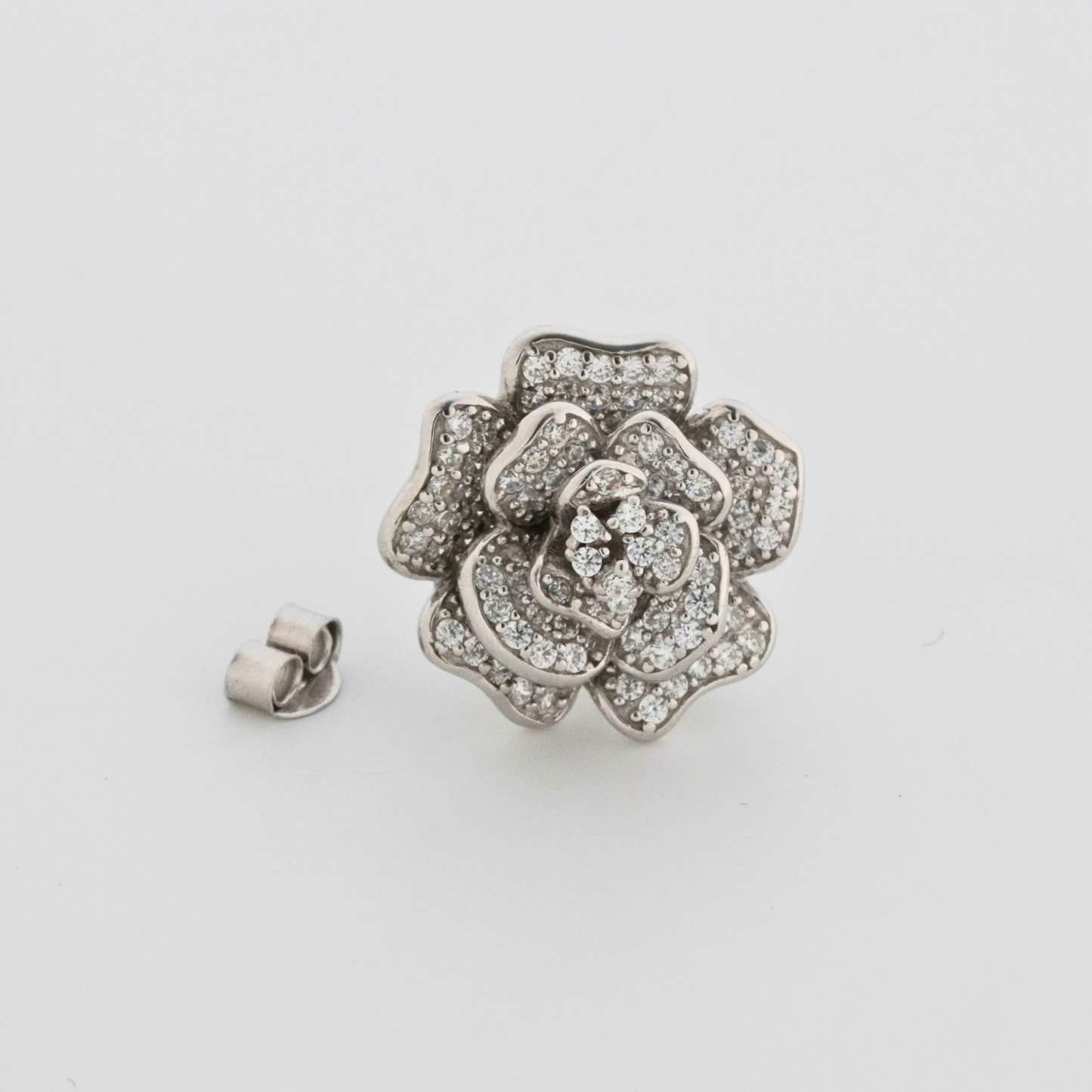 Bloom Rhodium Earrings