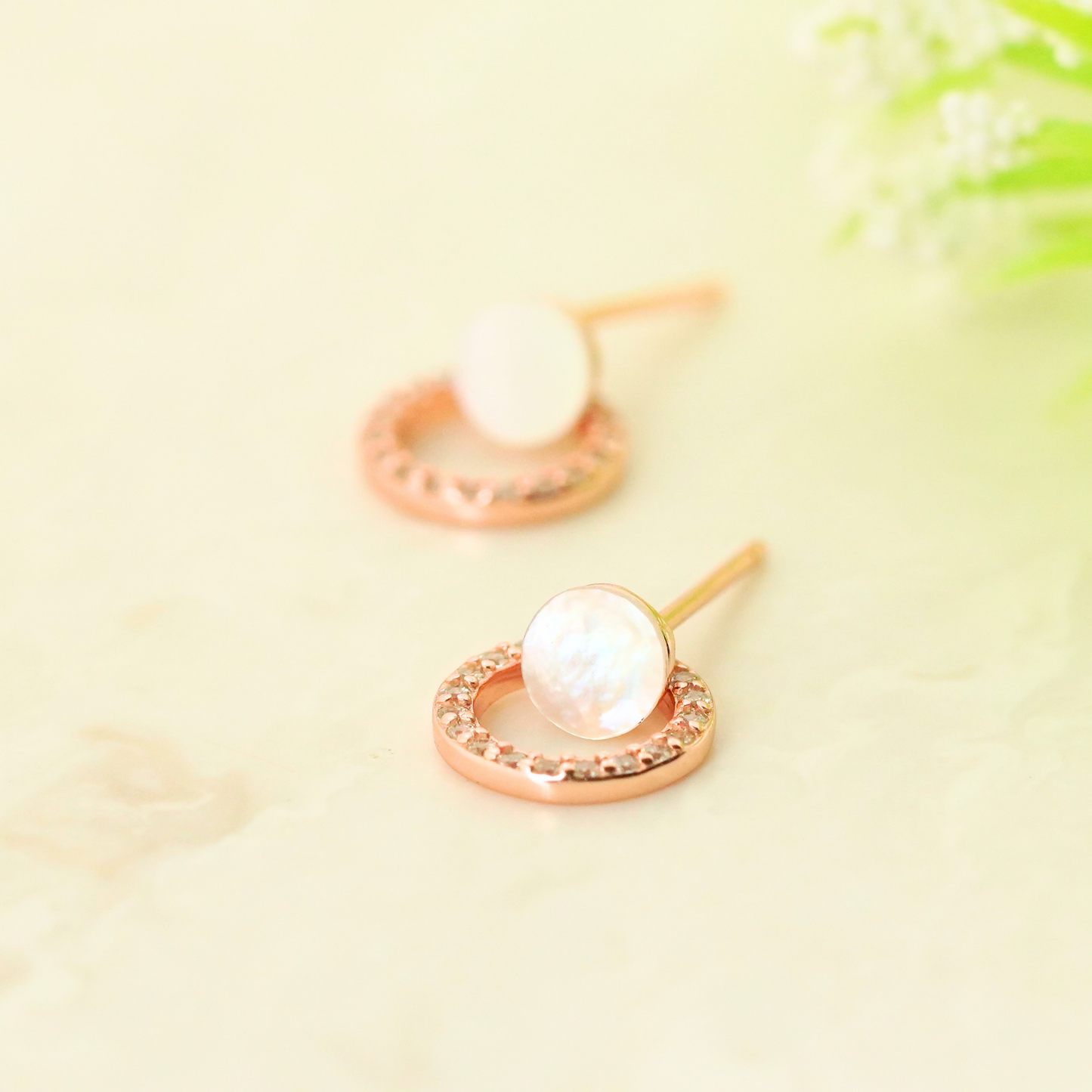 Twain Rhodium & Rose Gold Earrings