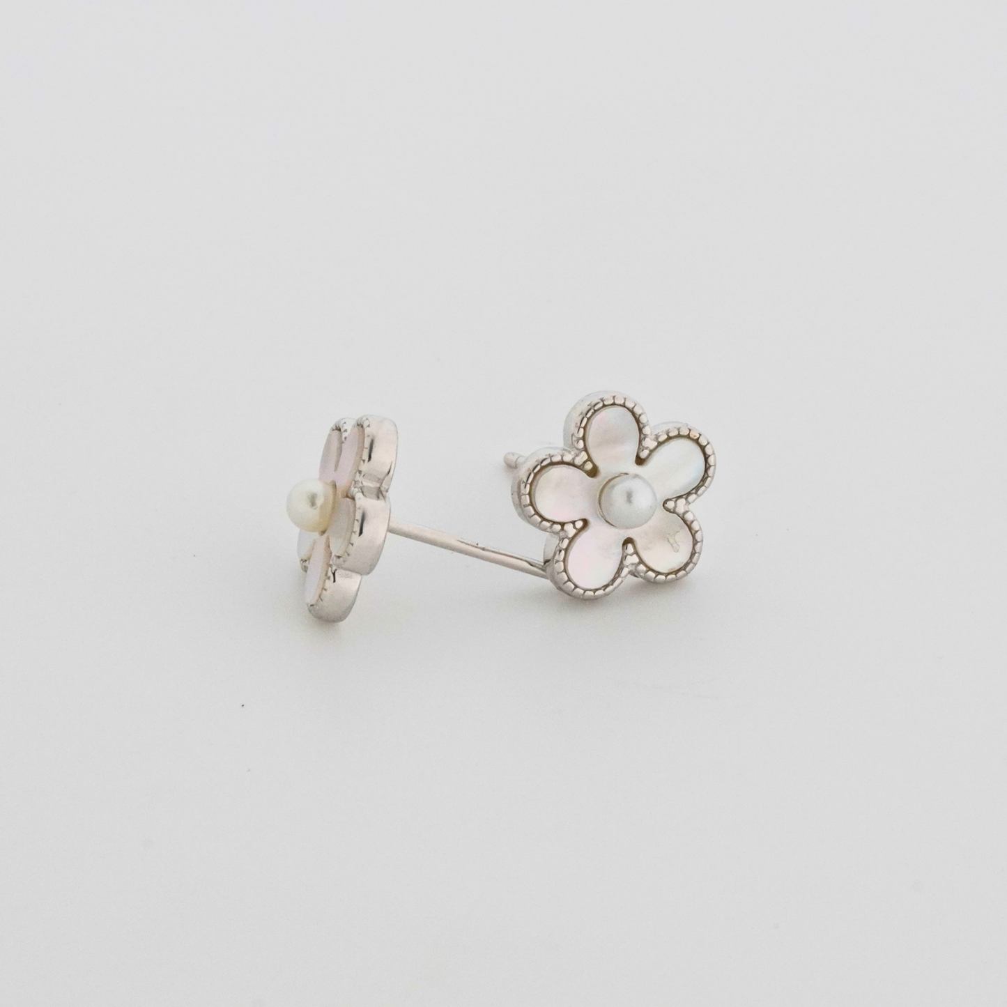 Flora Rhodium Earrings