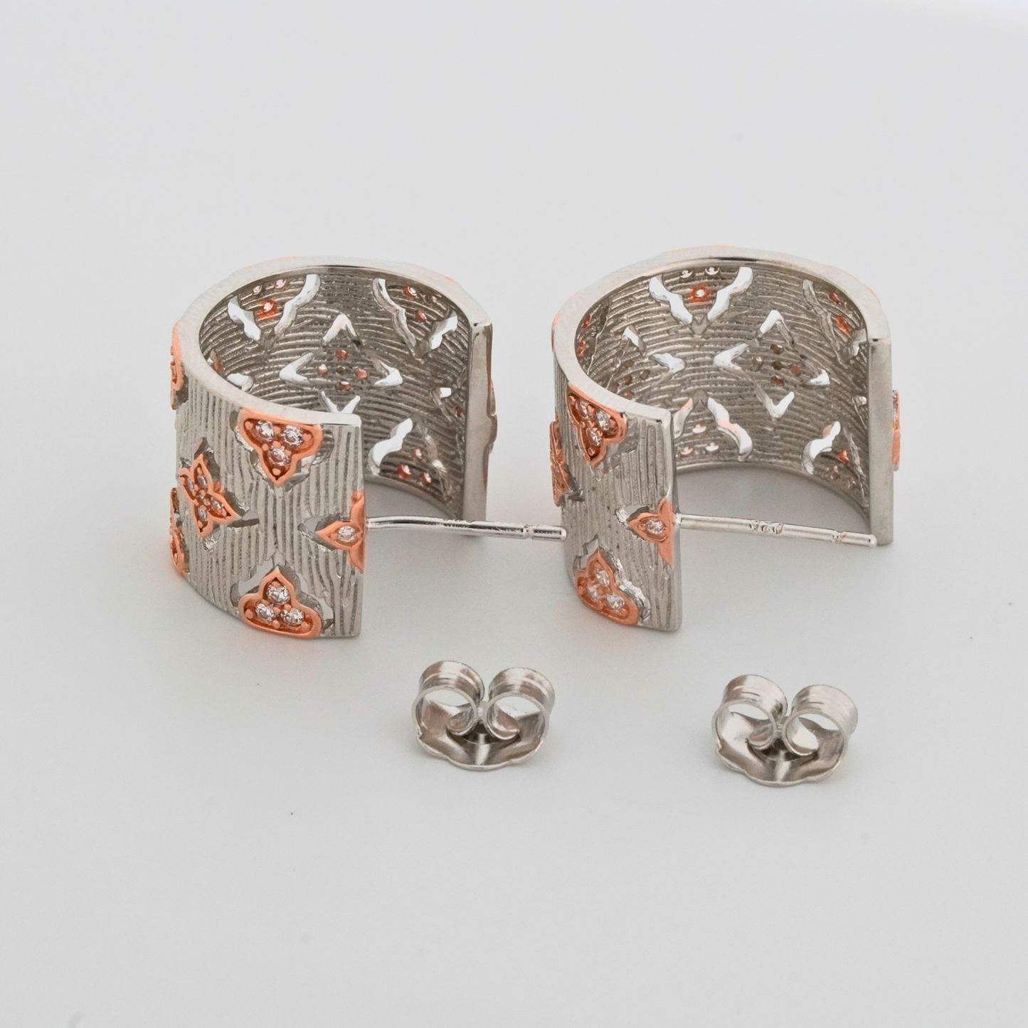 Swayline Rhodium Earrings
