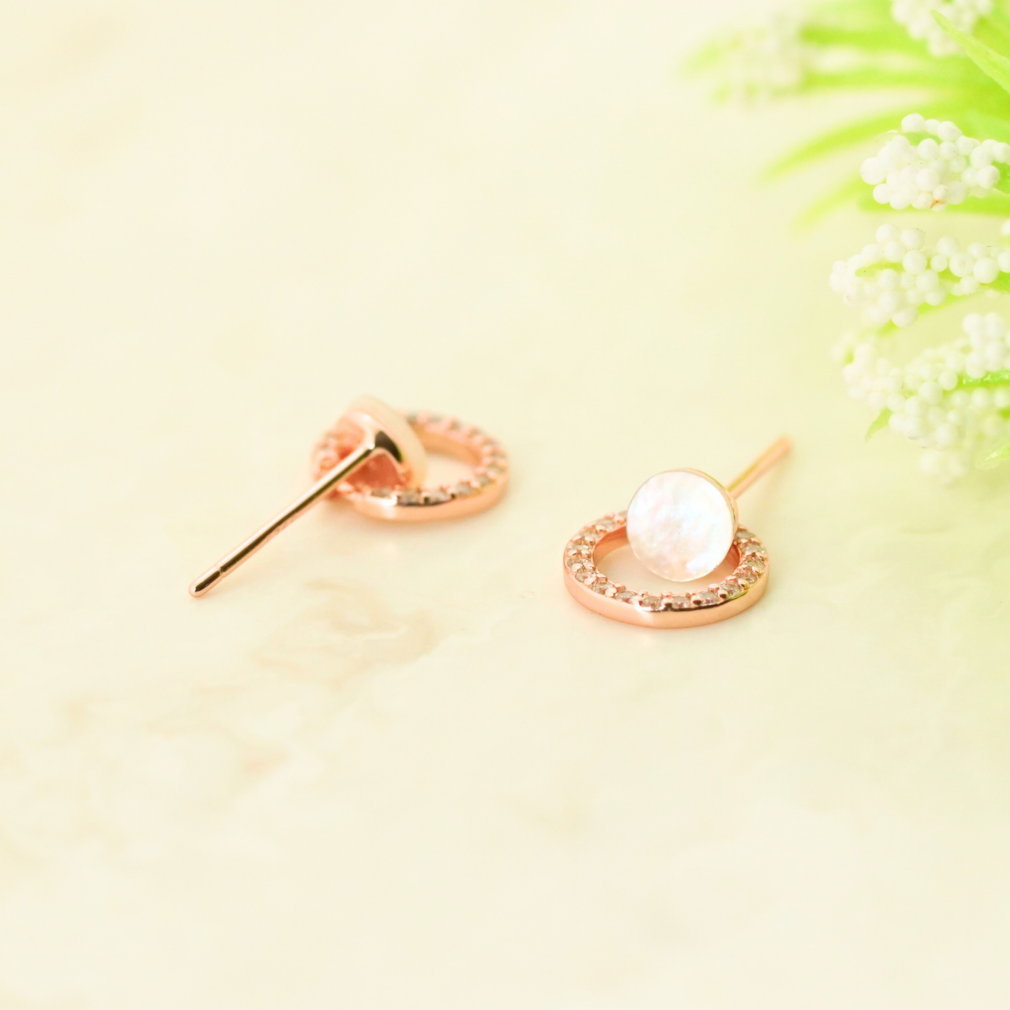 Twain Rhodium & Rose Gold Earrings