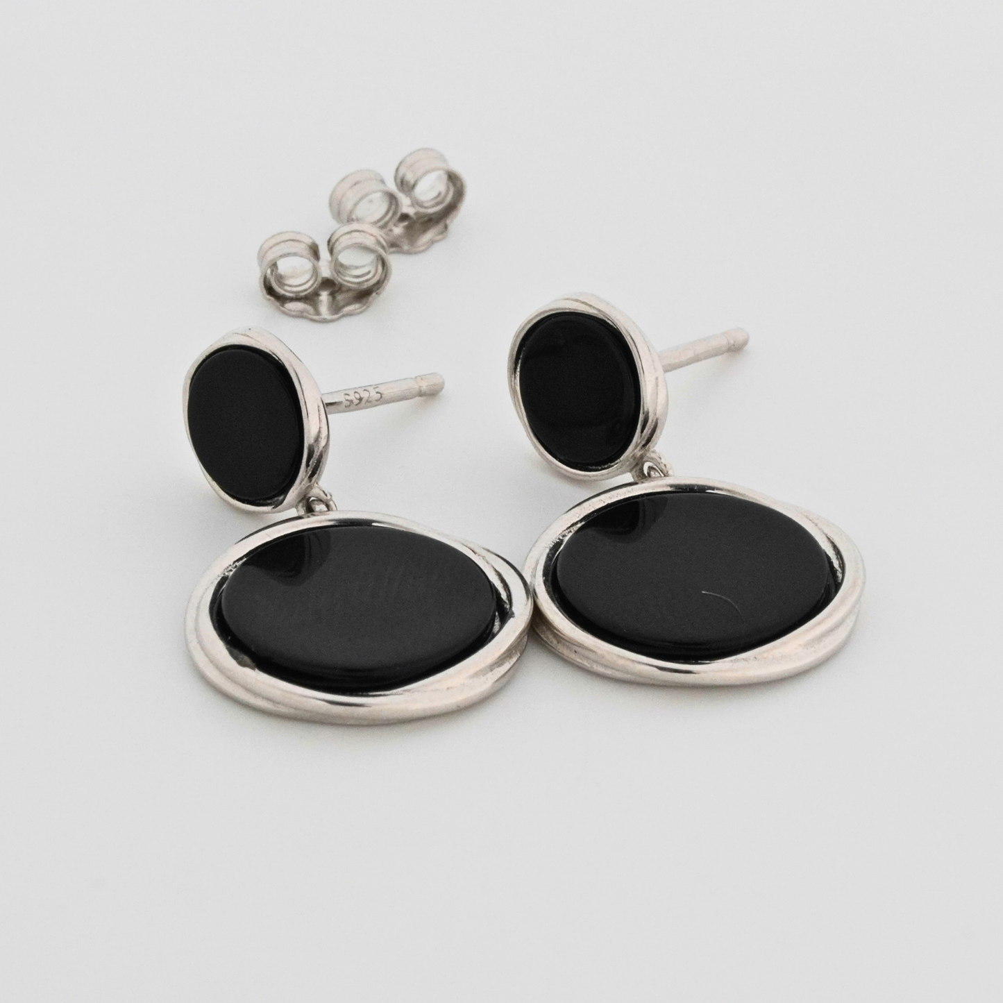 DoubleBlack Rhodium Earrings