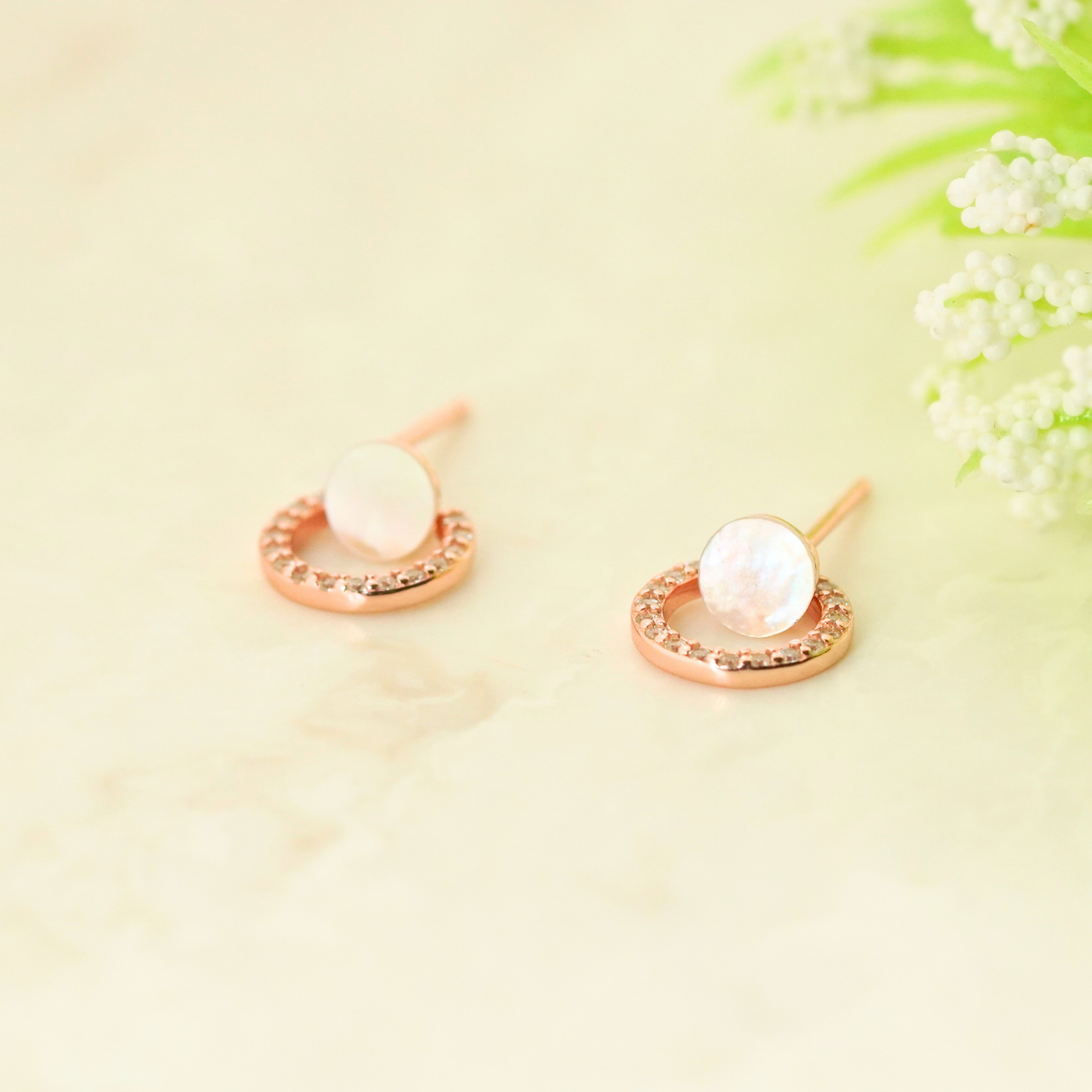 Twain Rhodium & Rose Gold Earrings