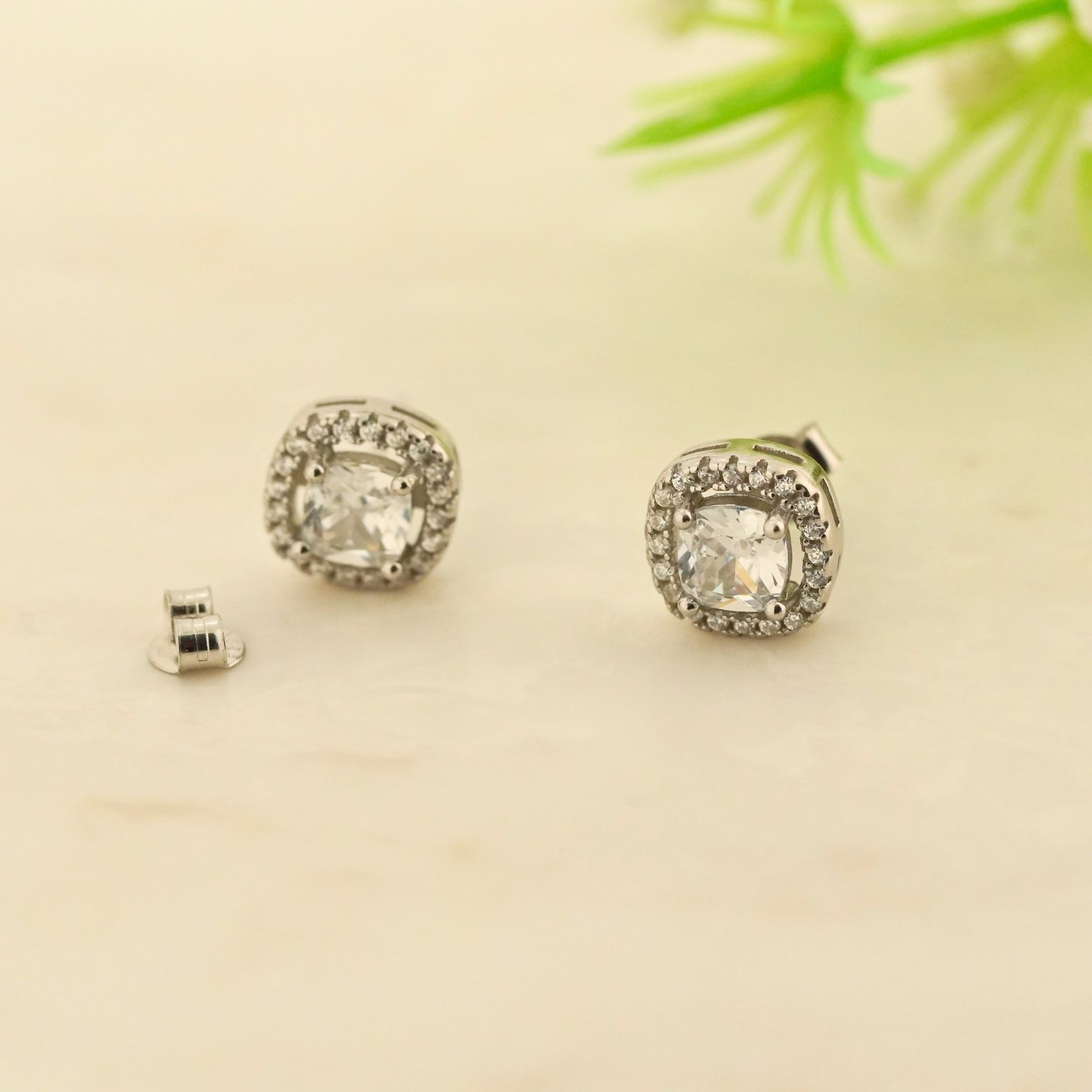Orbix Rhodium Earrings