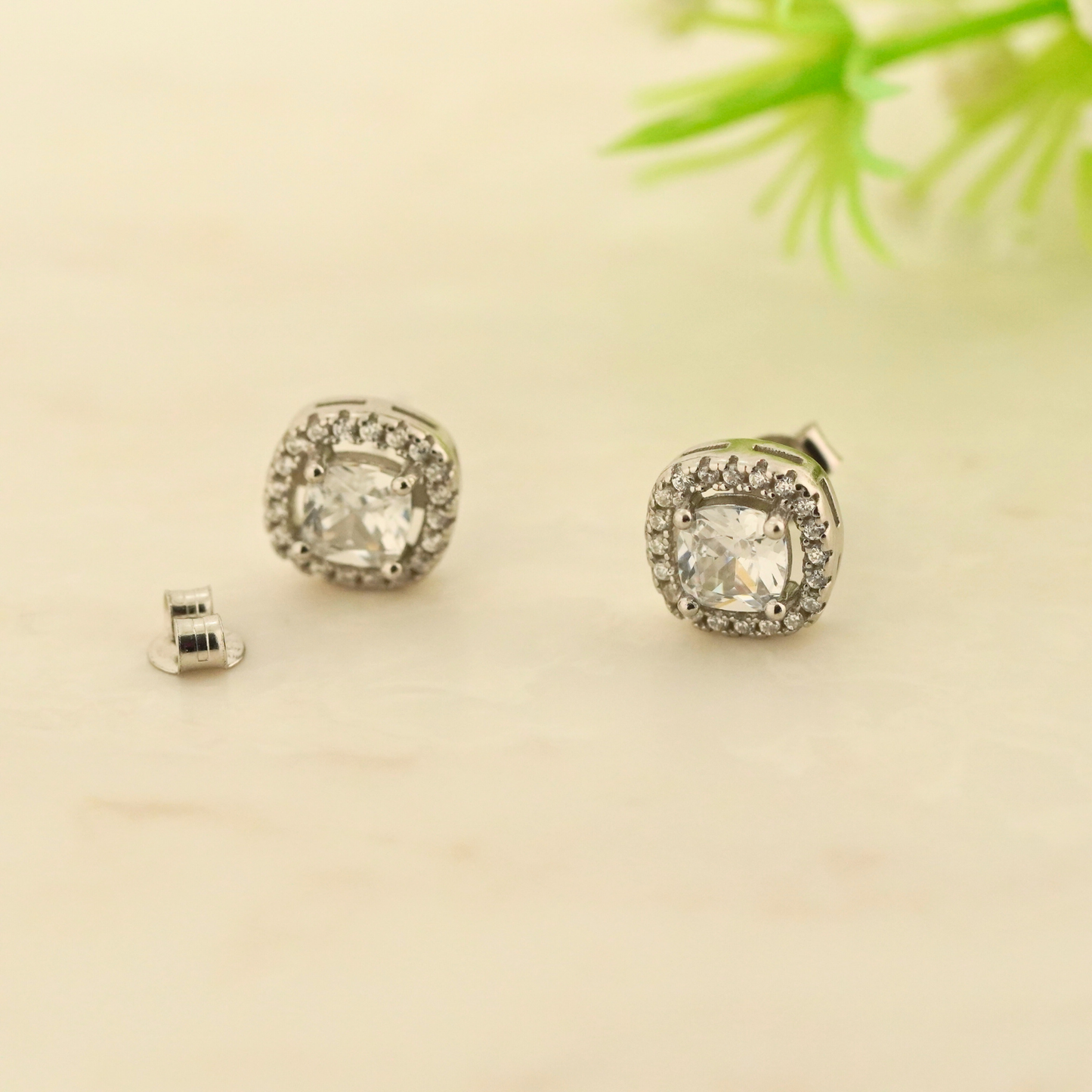 Orbix Rhodium Earrings