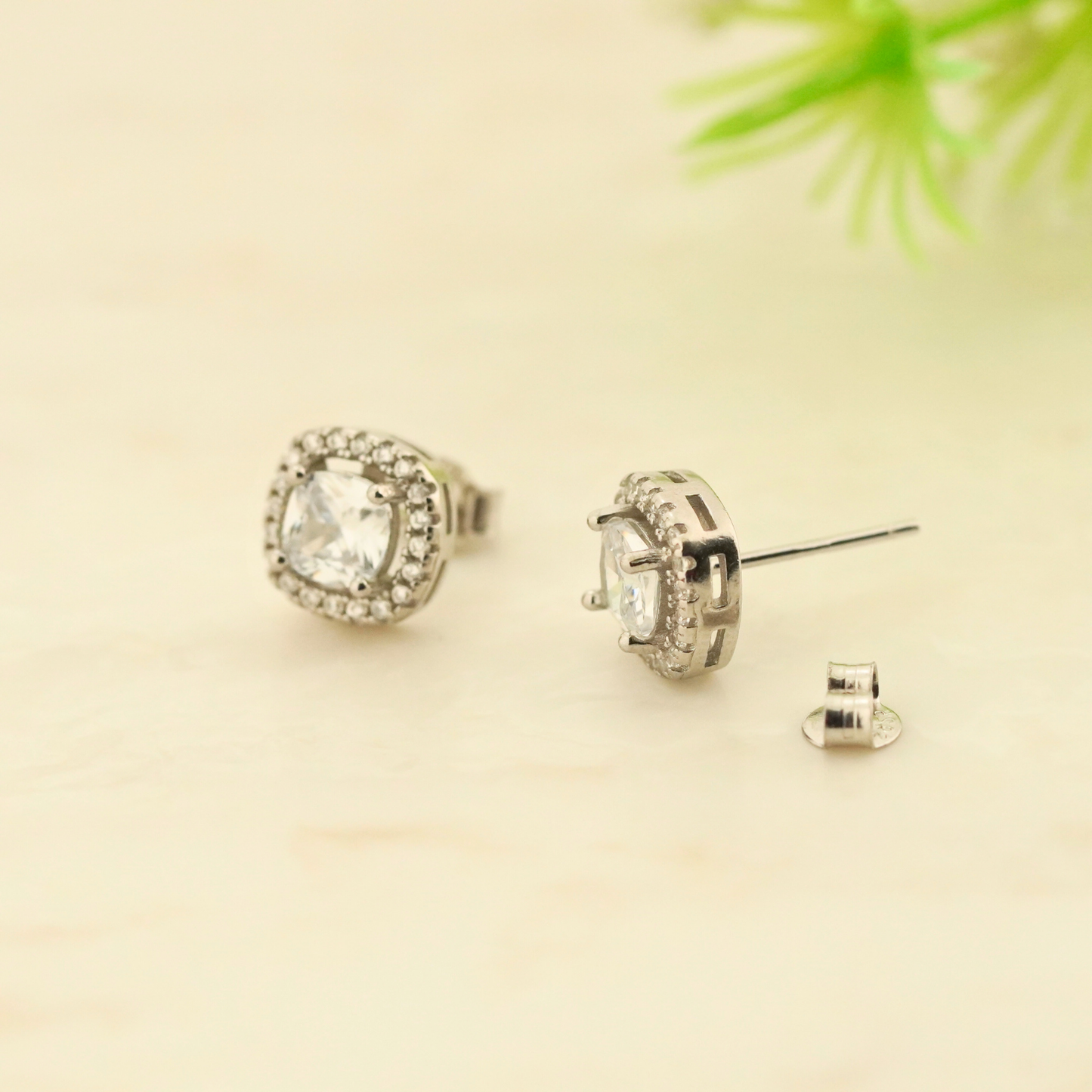 Orbix Rhodium Earrings