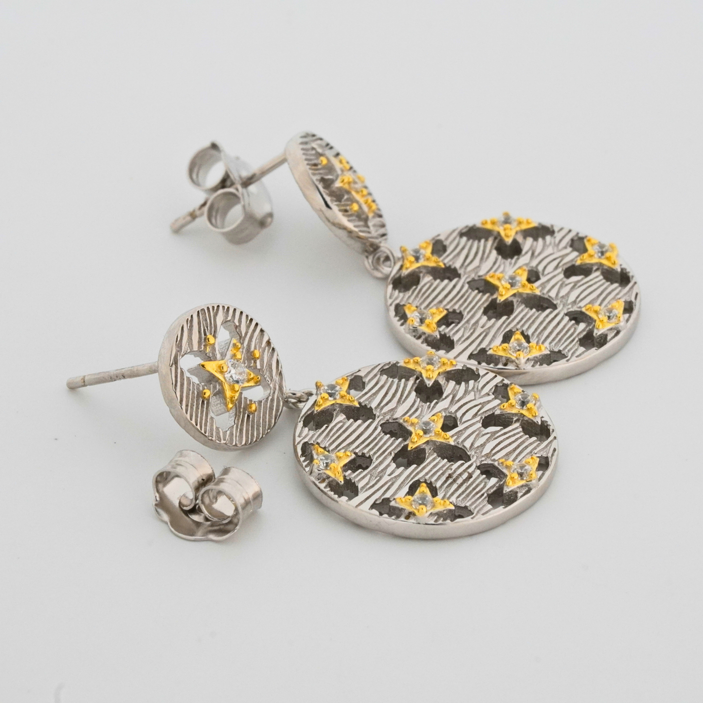 Starborn Rhodium Earrings