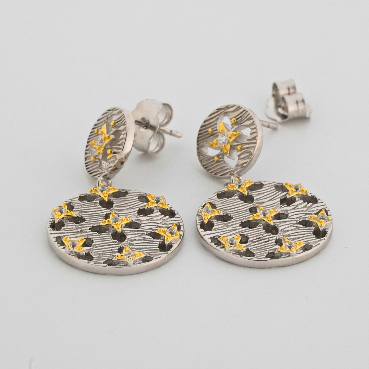 Starborn Rhodium Earrings