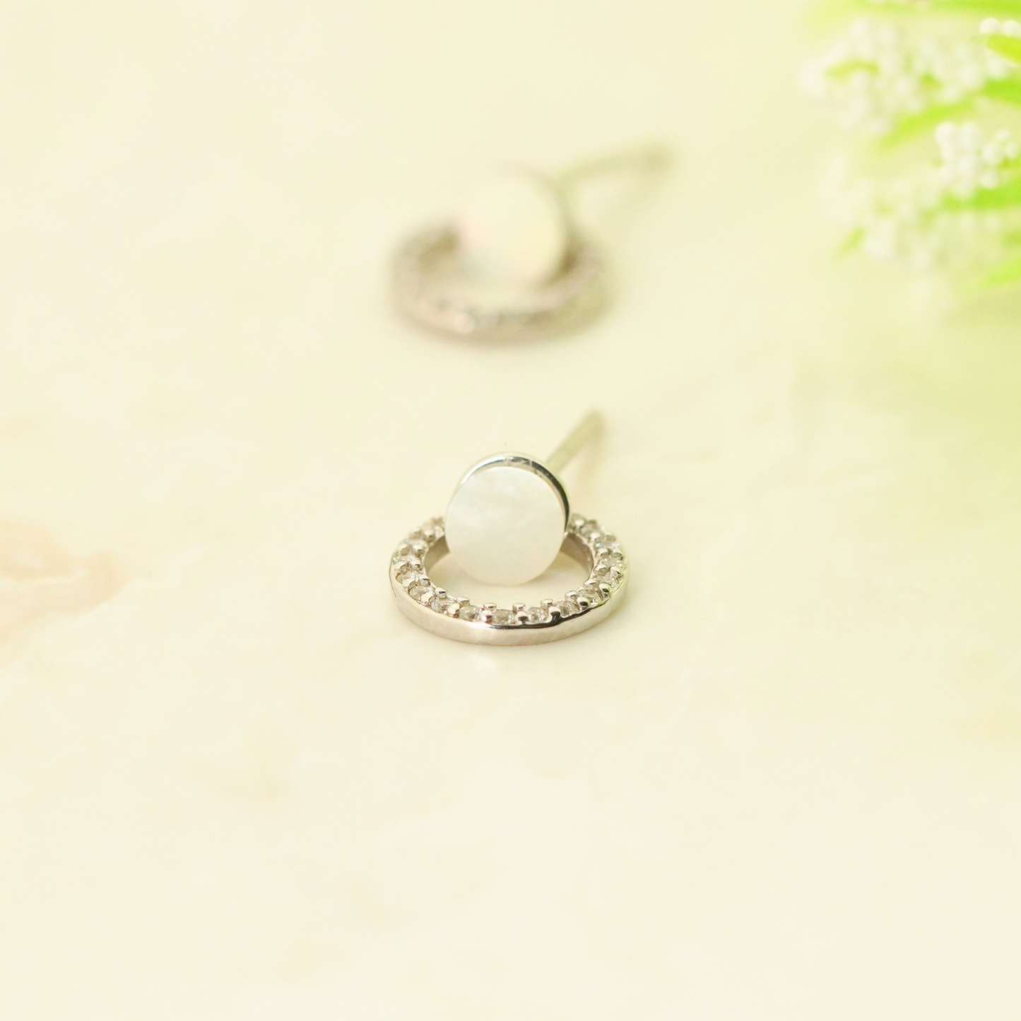 Twain Rhodium Earrings