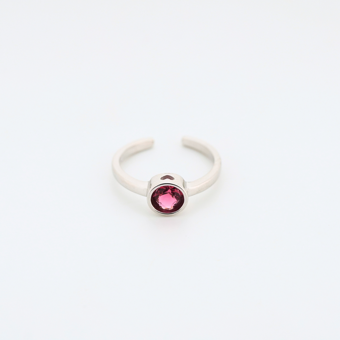 Red Singularity Rhodium Toe Rings