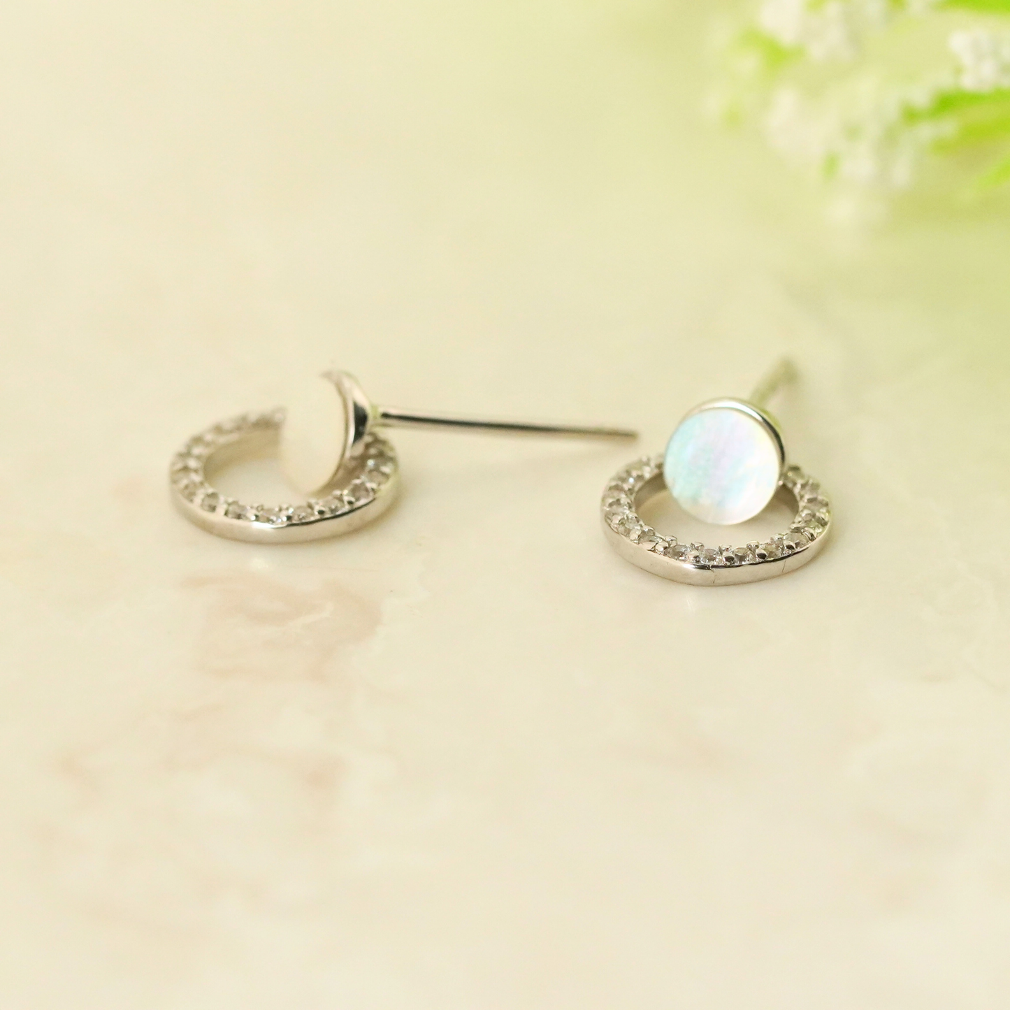 Twain Rhodium Earrings