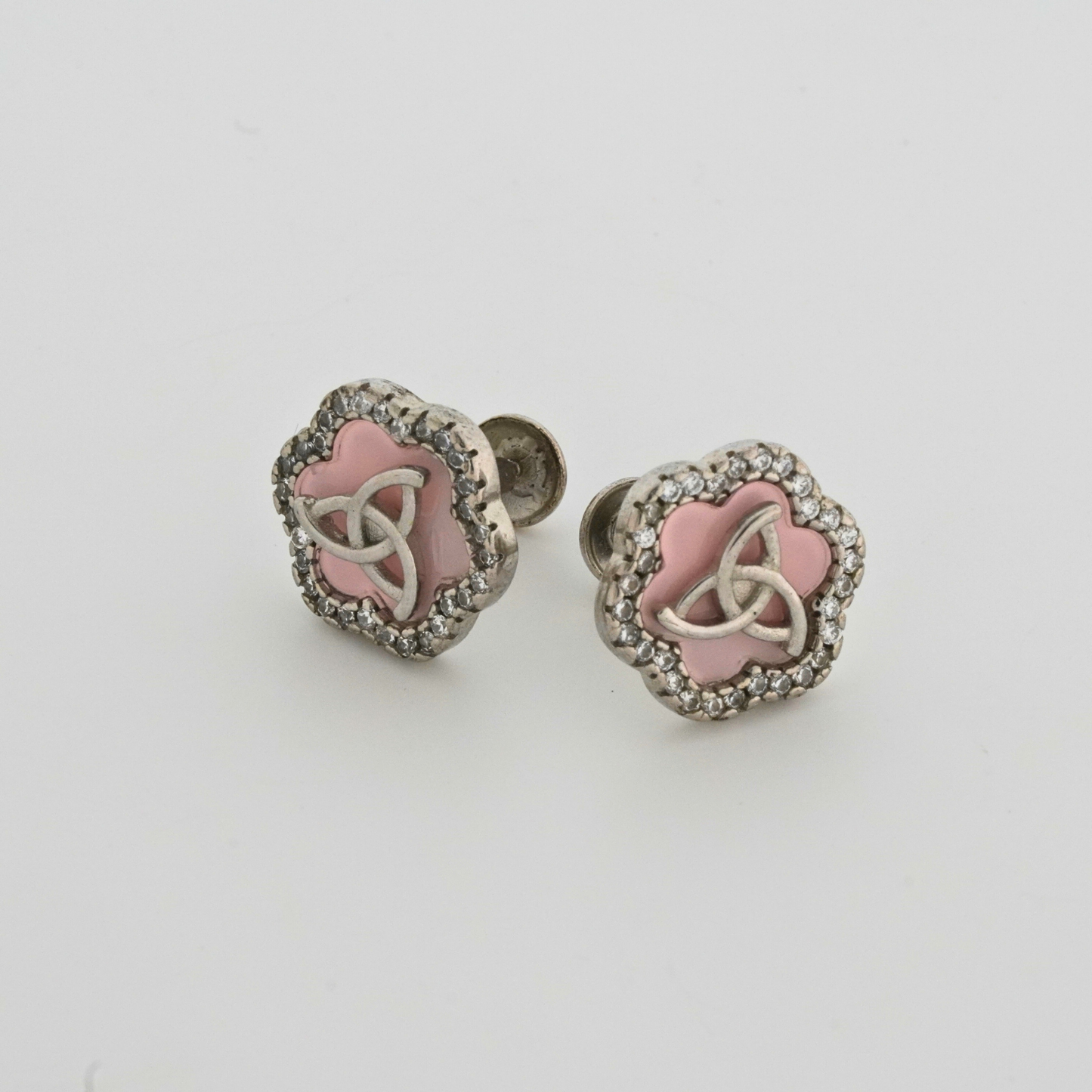 Trine Rhodium Earrings