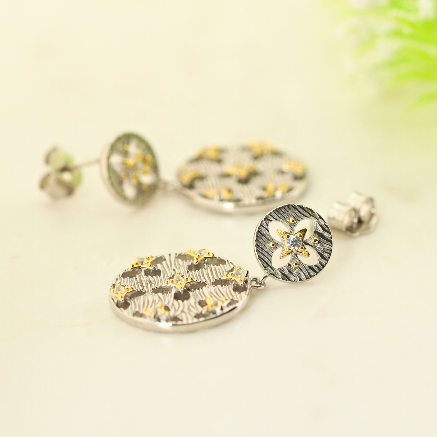 Starborn Rhodium Earrings