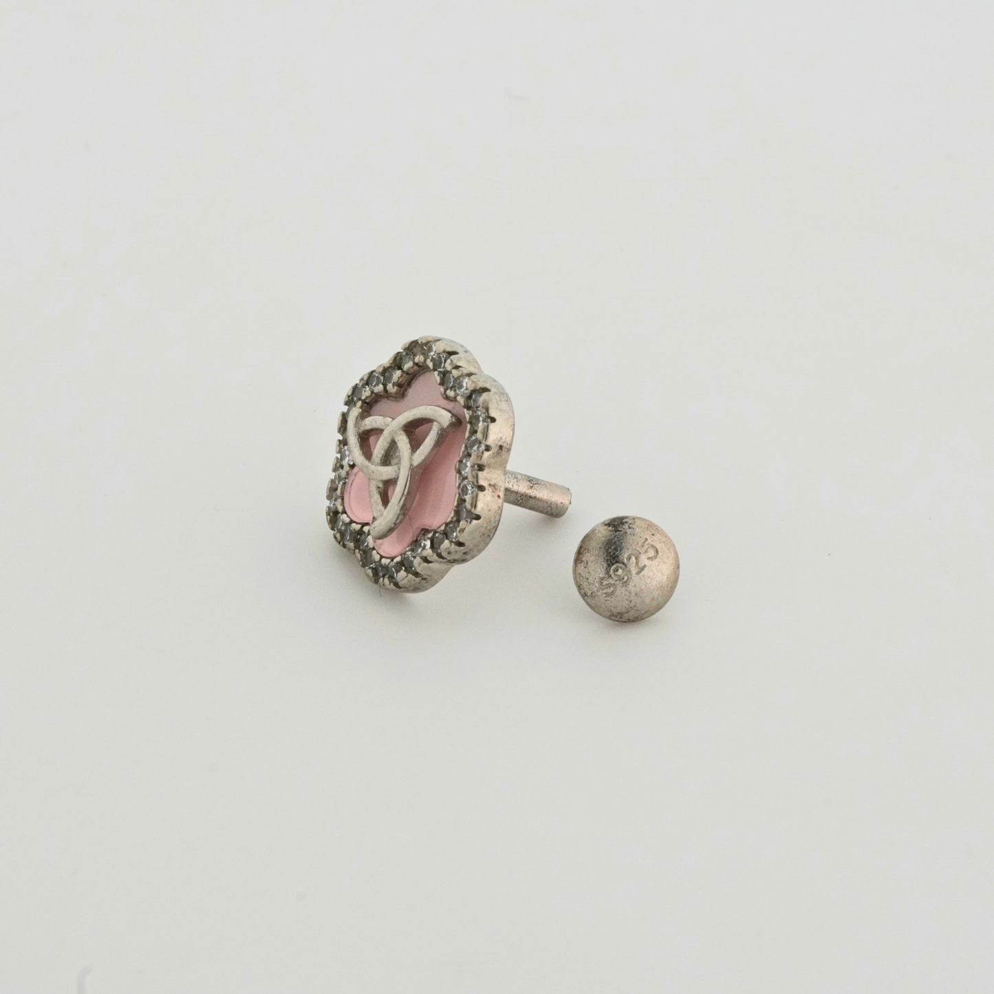 Trine Rhodium Earrings