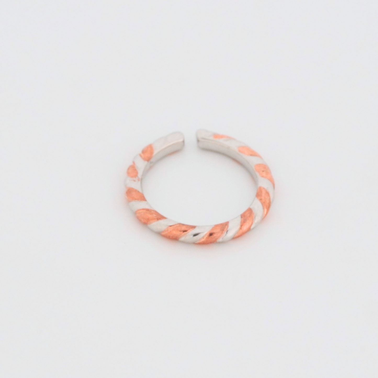 Braids Rose Gold + Rhodium Toe Rings