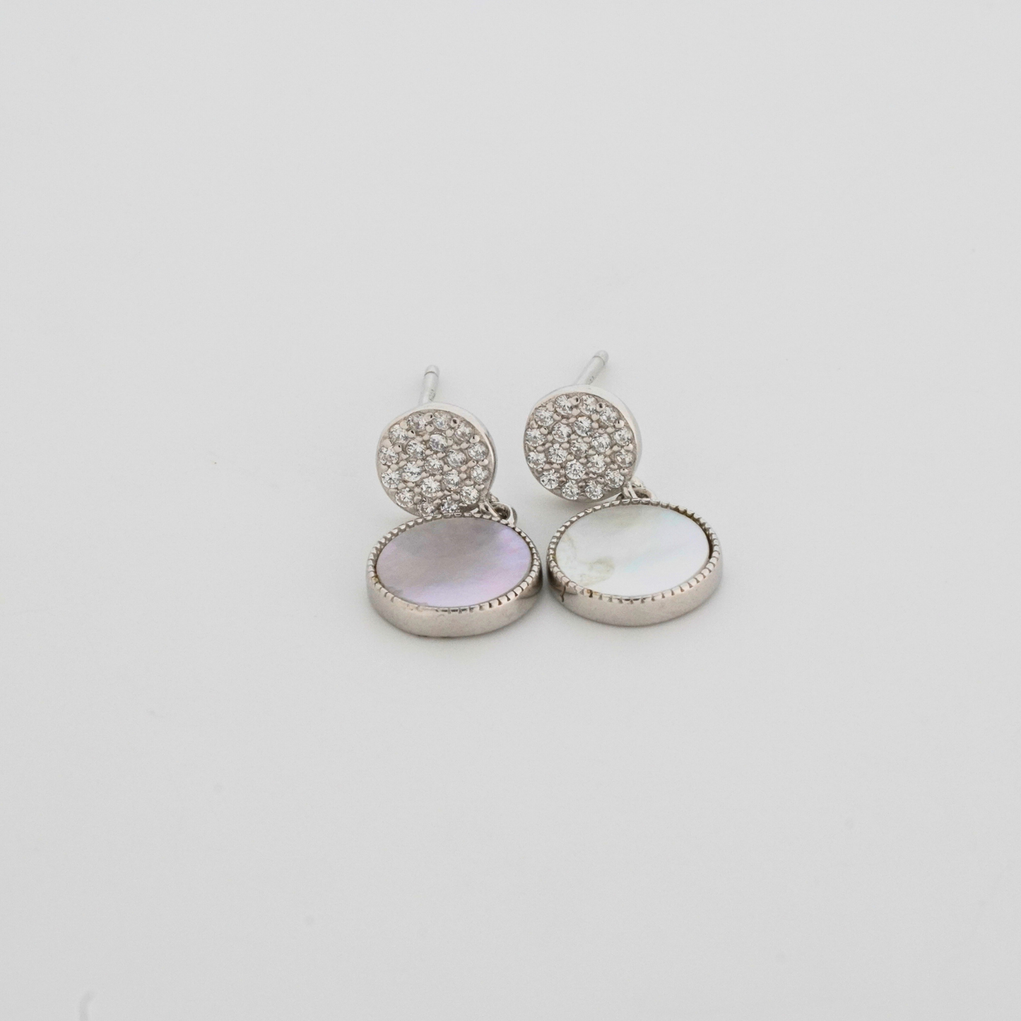 Lunette Rhodium Earrings