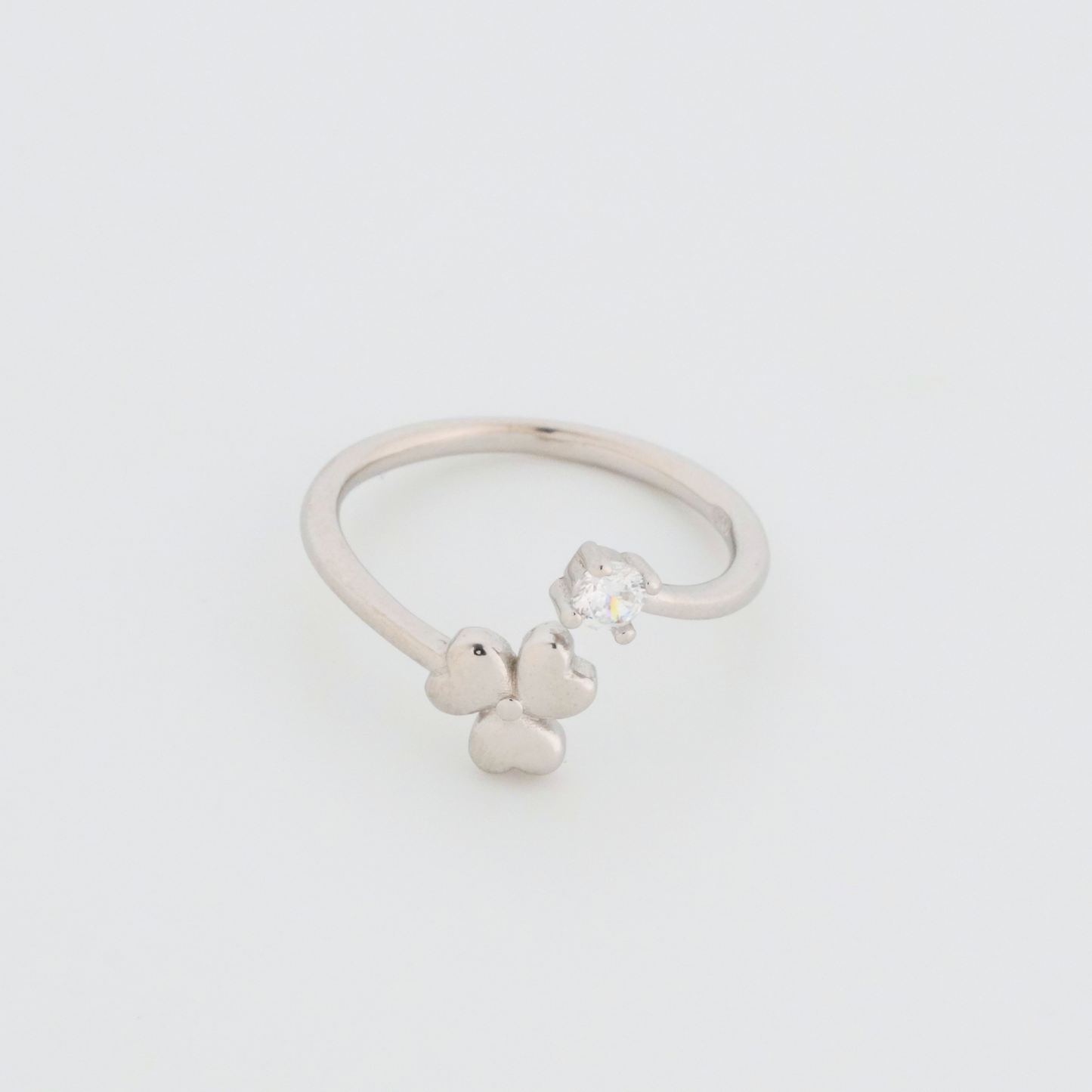 Clover Rhodium Toe Rings