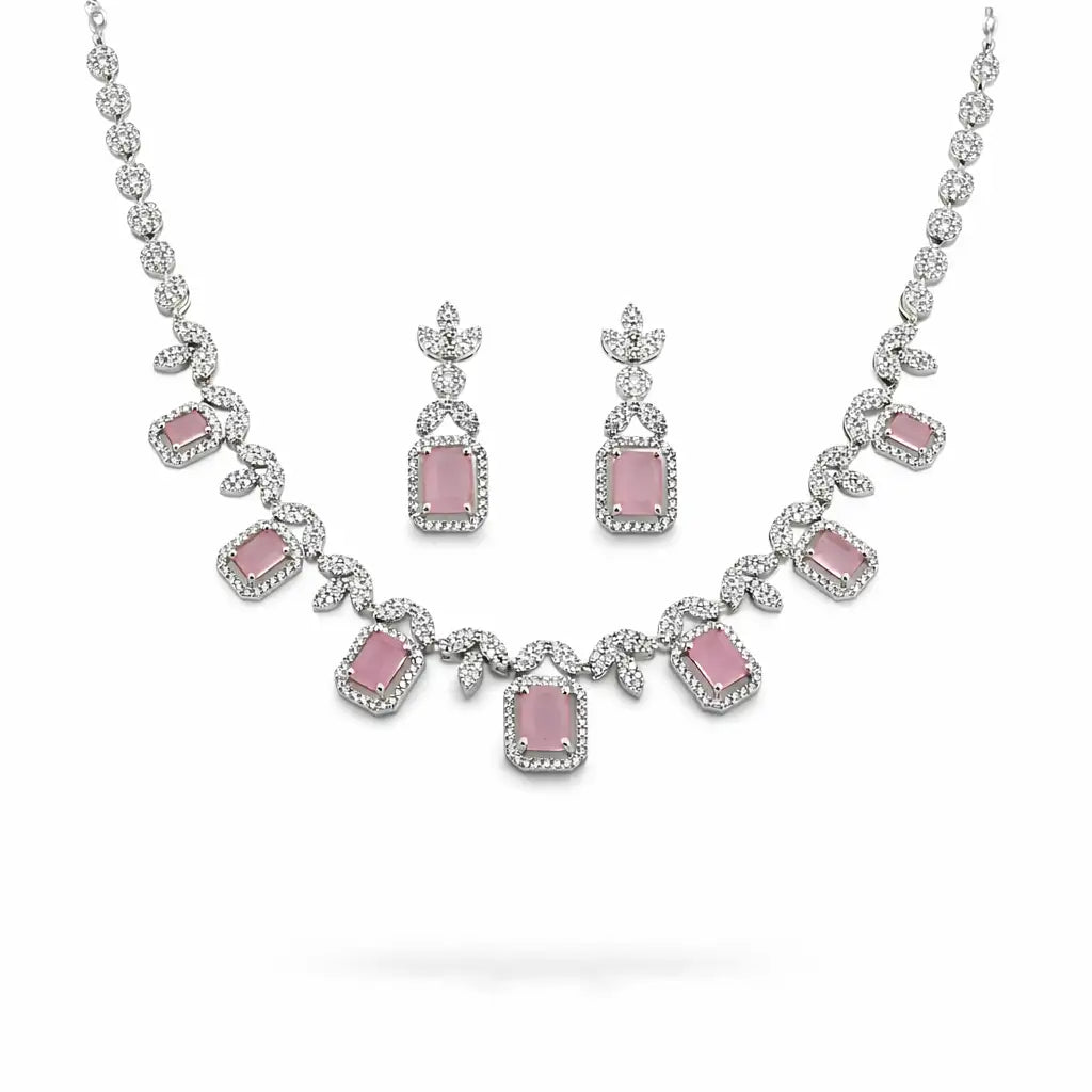 Astelle Rhodium Necklace Set 3
