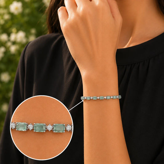 Bedazzle Me Studded Rhodium Bracelet for Women 2