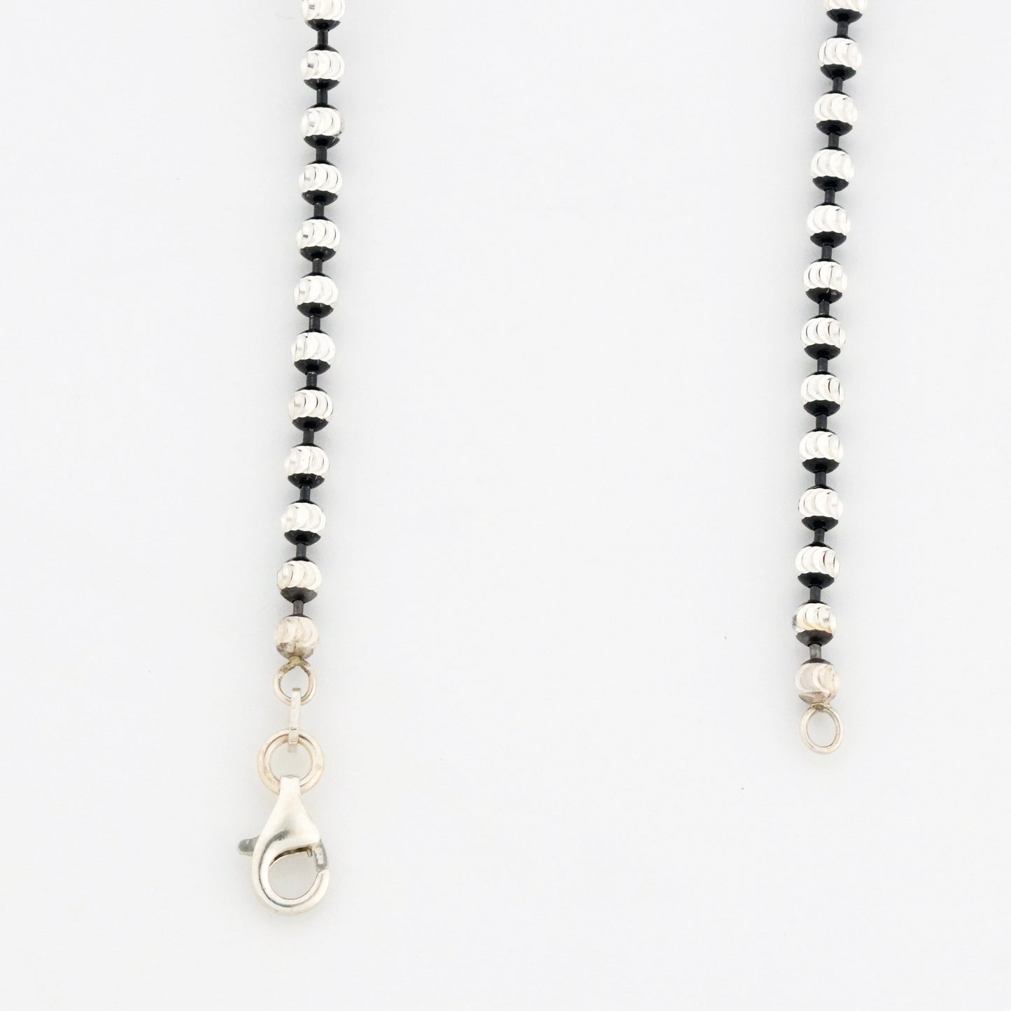 Droplets Minimal Rhodium Anklet