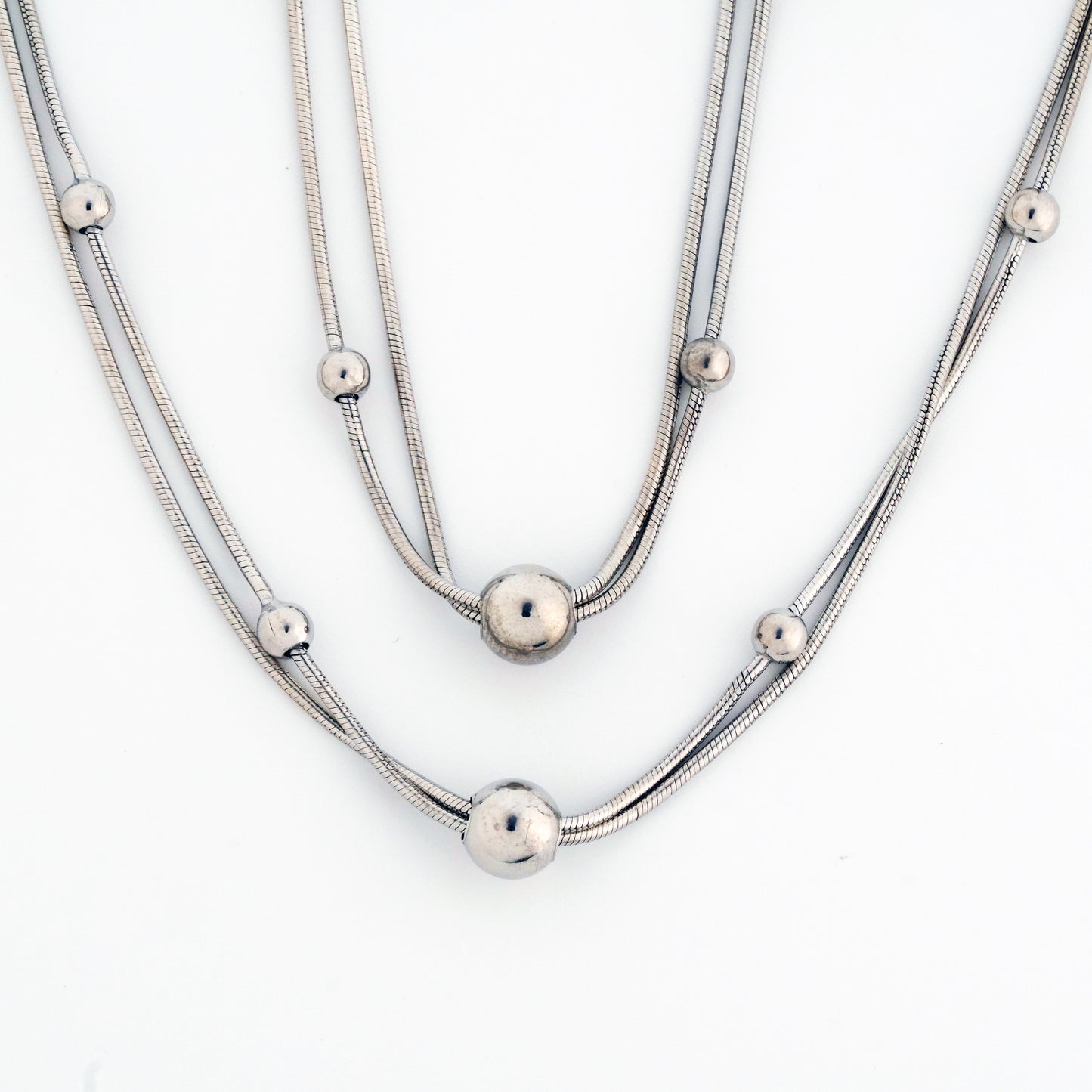 Layered Selene Rhodium Anklet