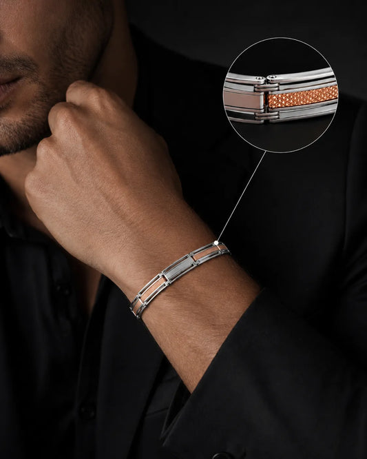 Disdain Rose Gold Plated Bracelet for Men 2