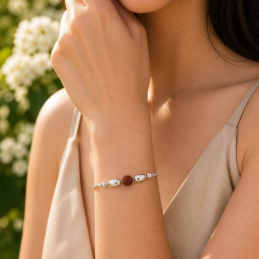 Ekagra Rudraksha Silver Bracelet 2
