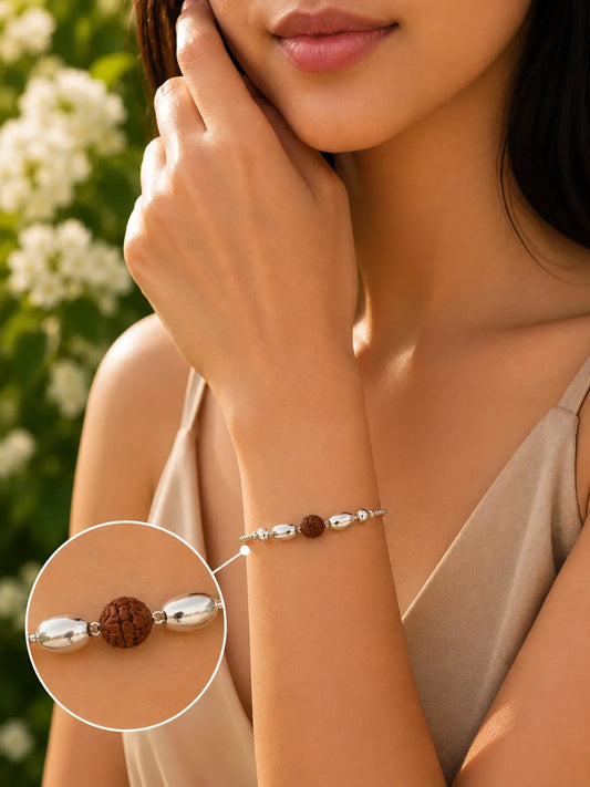 Ekagra Rudraksha Silver Bracelet 2