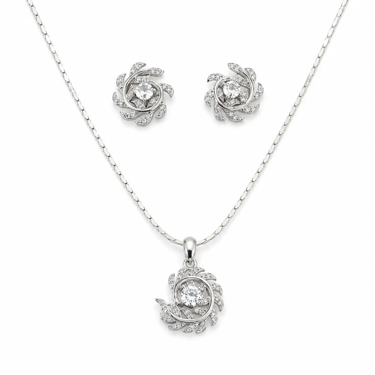 Enchantment Studded Pendant Set with Removable Venetian Chain 3
