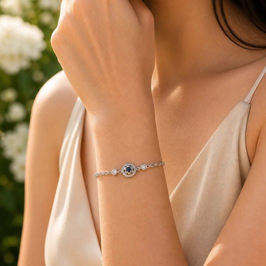 Focus Studded Rhodium Bracelet for Women 2