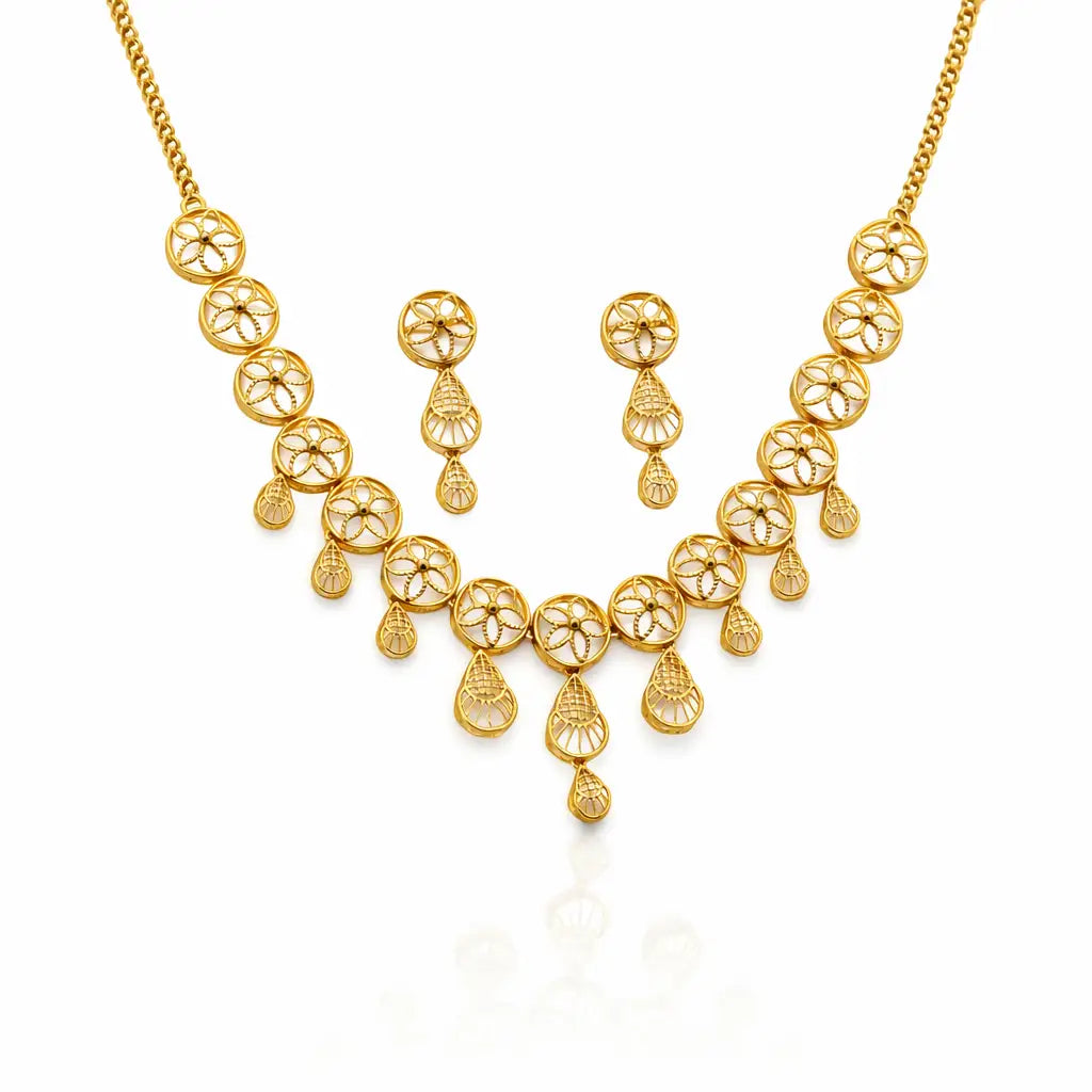 Glint Gold Plated Necklace Set 3