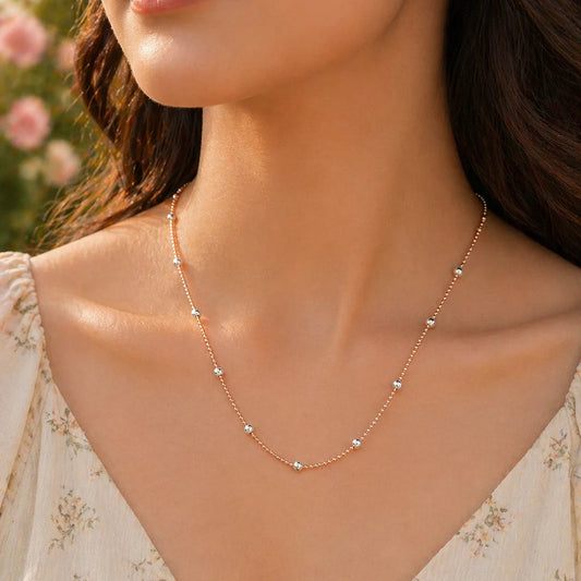 Grace Rose Gold & Rhodium Necklace 2