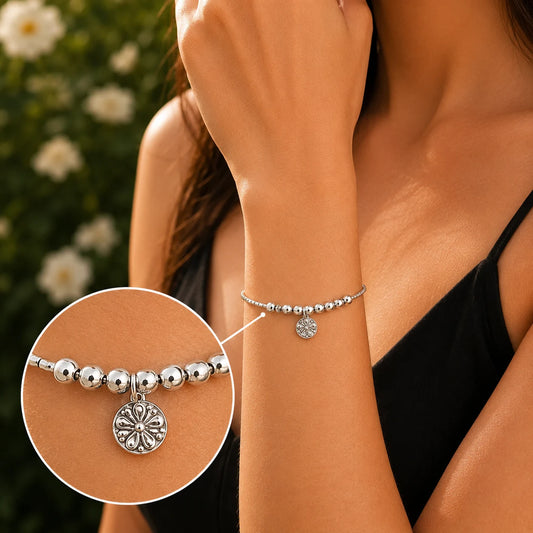 Her Medallion Silver Bracelet for Women 2