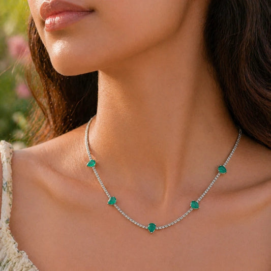 Highness Rhodium and Solitaire Necklace 2