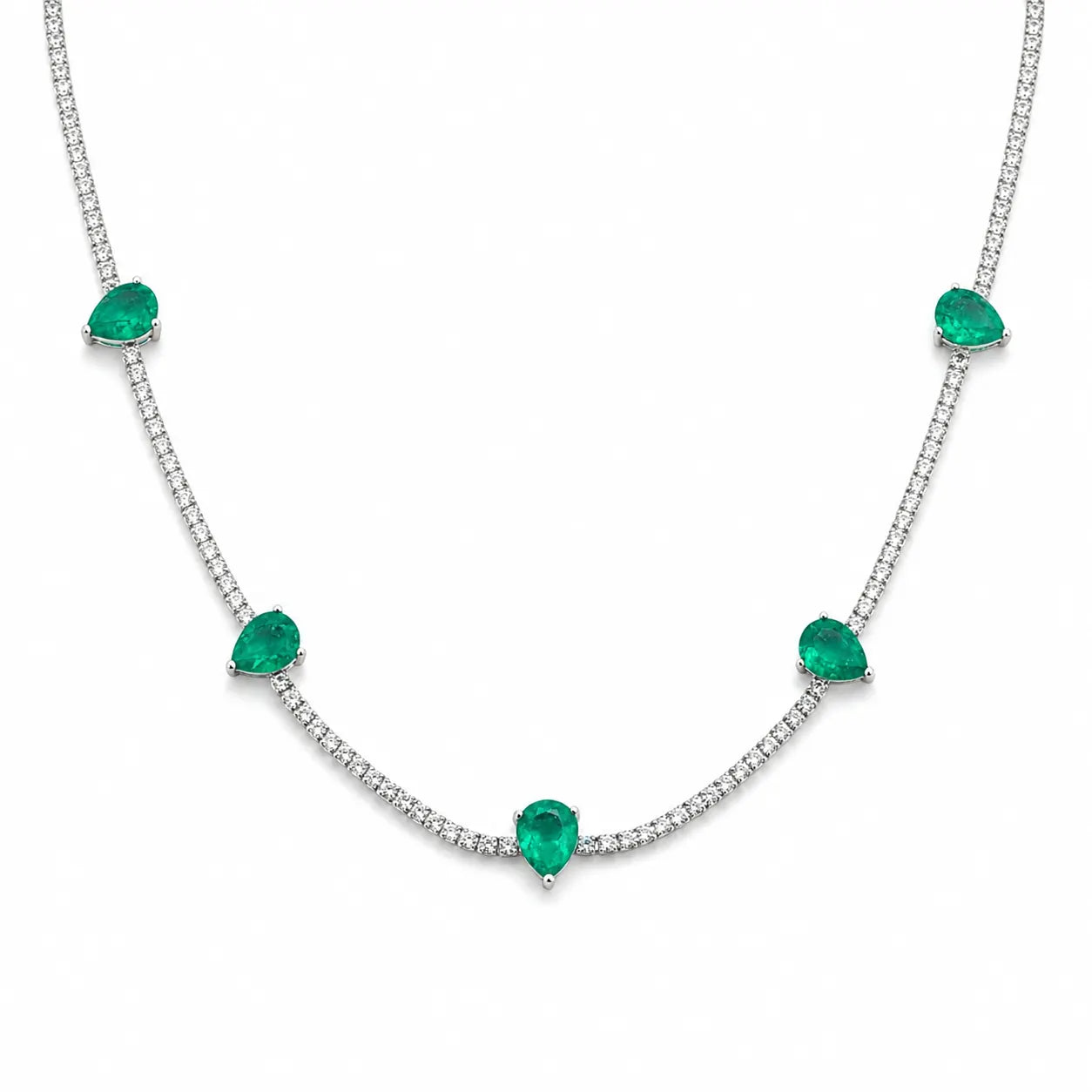 Highness Rhodium and Solitaire Necklace 3