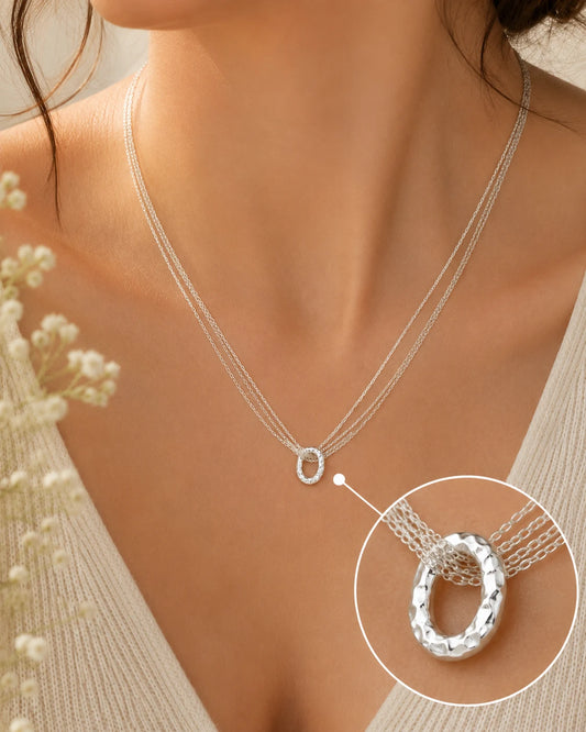 Hoop n' Bunch Silver Necklace 2