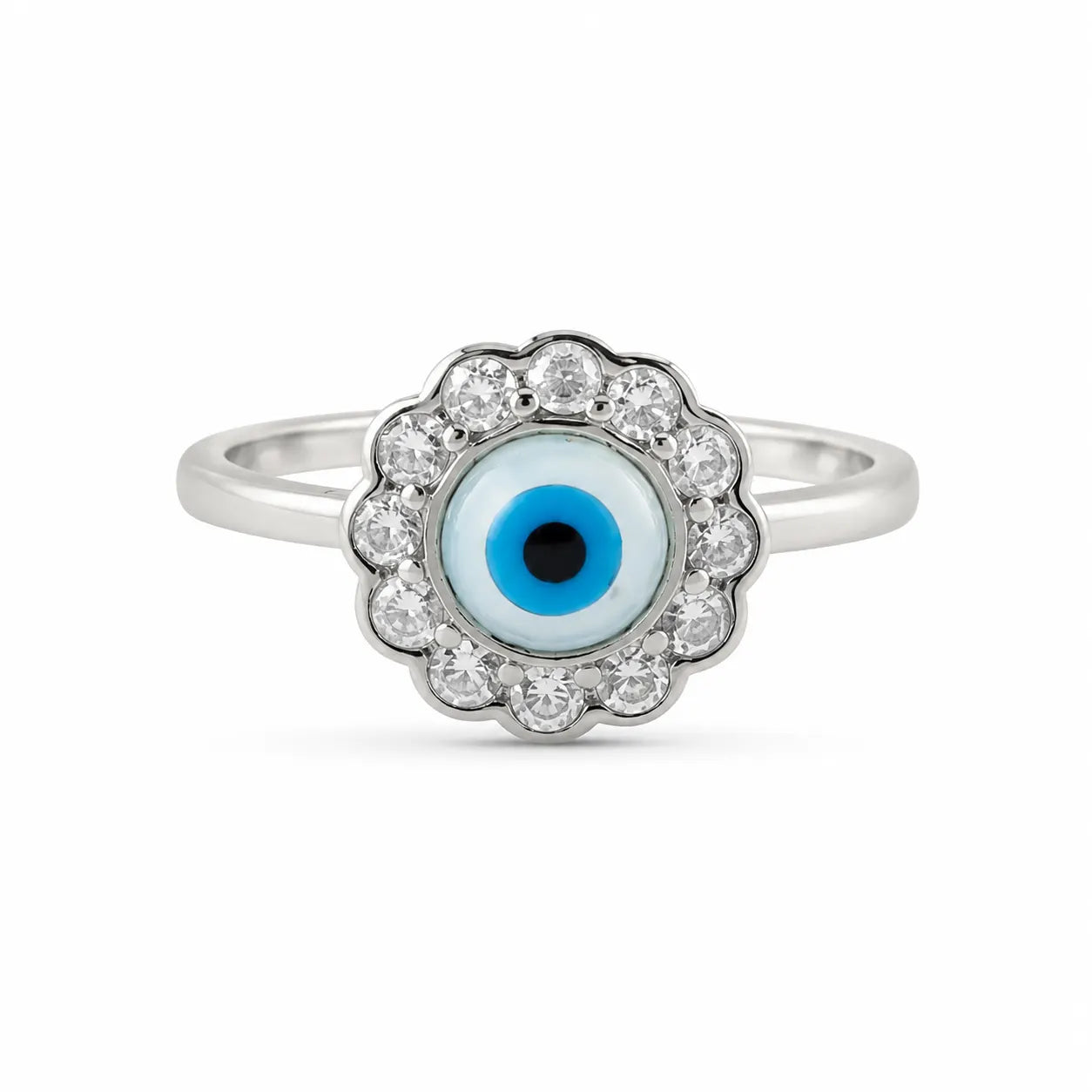 I Spy Studded Evil Eye Adjustable Ring for Women 3