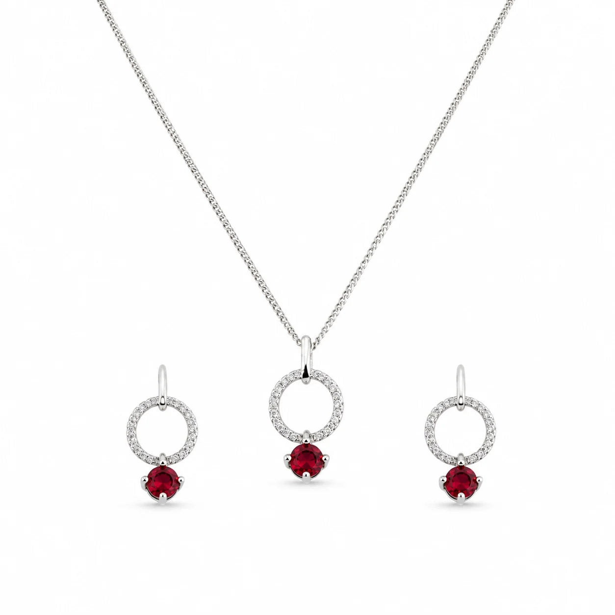 Imbibe Studded Pendant Set with Removable Curb Chain 3