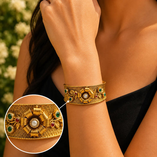 Indulgence Antique Gold Bracelet for Women 2