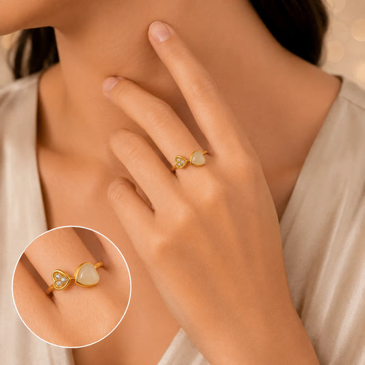 Lovedrop Gold Plated Adjustable Ring for Women 2
