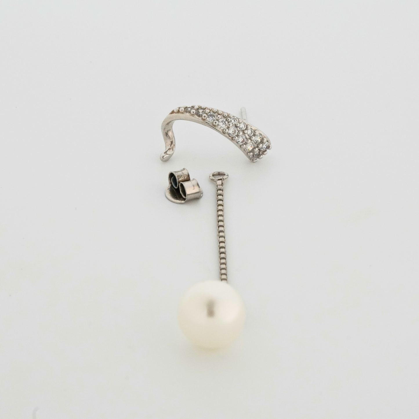 Moondrop Rhodium Earrings 6