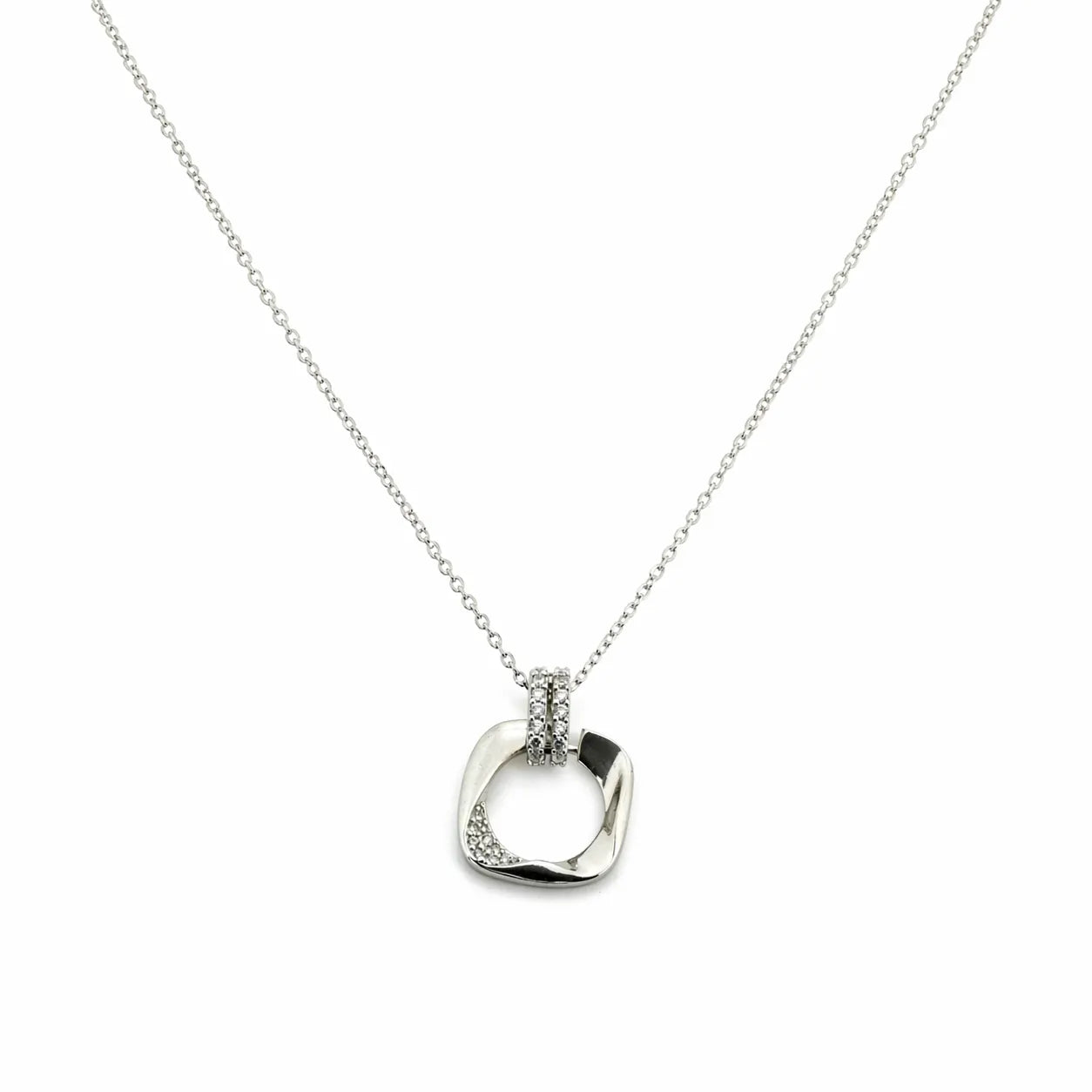 Prism Rhodium Necklace 3